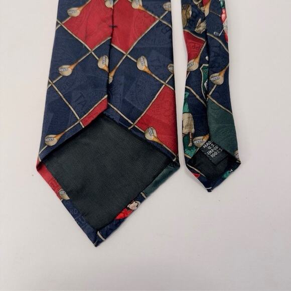 Tabasco Golf Themed 100% Silk Neck Tie Made in USA Novelty 58 1/2" x 4" EUC - Picture 4 of 8